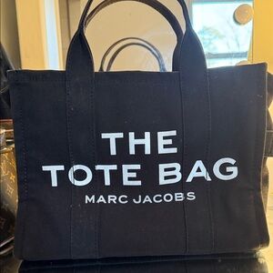Marc Jacobs Black Canvas Tote Bag